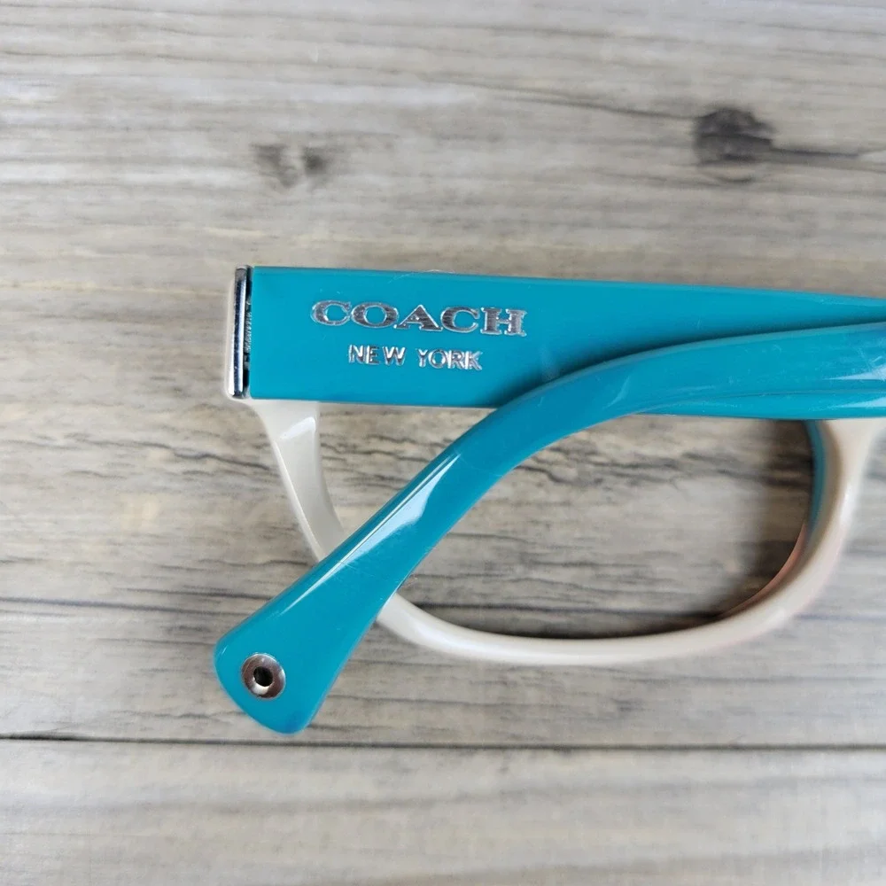 Coach Eyeglass Frames HC 6034 Topaz 5099 Turquoise Cat Eye Womens 50-17-135